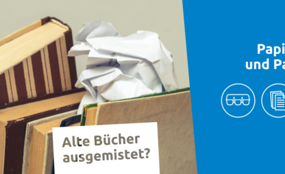Alte Bücher gehören zu Papier und Pappe.