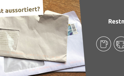 Briefumschläge mit Fenstern gehören in den Restmüll.