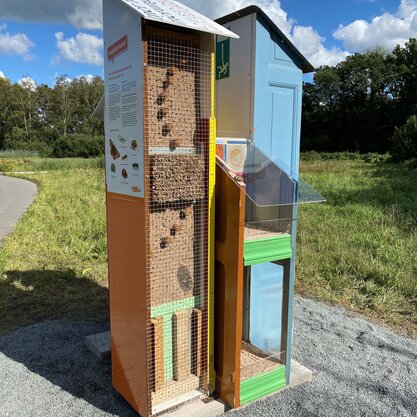 Insektenhotel auf Deponie | © Die Bremer Stadtreinigung Zu sehen ist das Insektenhotel auf der Deponie. | © Die Bremer Stadtreinigung