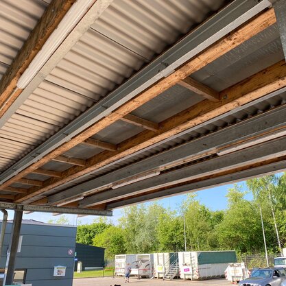 LED-Beleuchtung auf unserer Recycling-Station Burglesum | © Die Bremer Stadtreinigung LED-Beleuchtung auf unserer Recycling-Station Burglesum | © Die Bremer Stadtreinigung