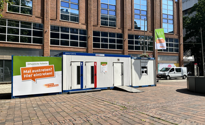 Die Toilettenanlage am Hanseatenhof in Bremen.