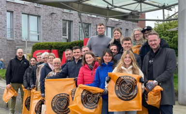 Gruppenbild der Sammelnden der Firma swb